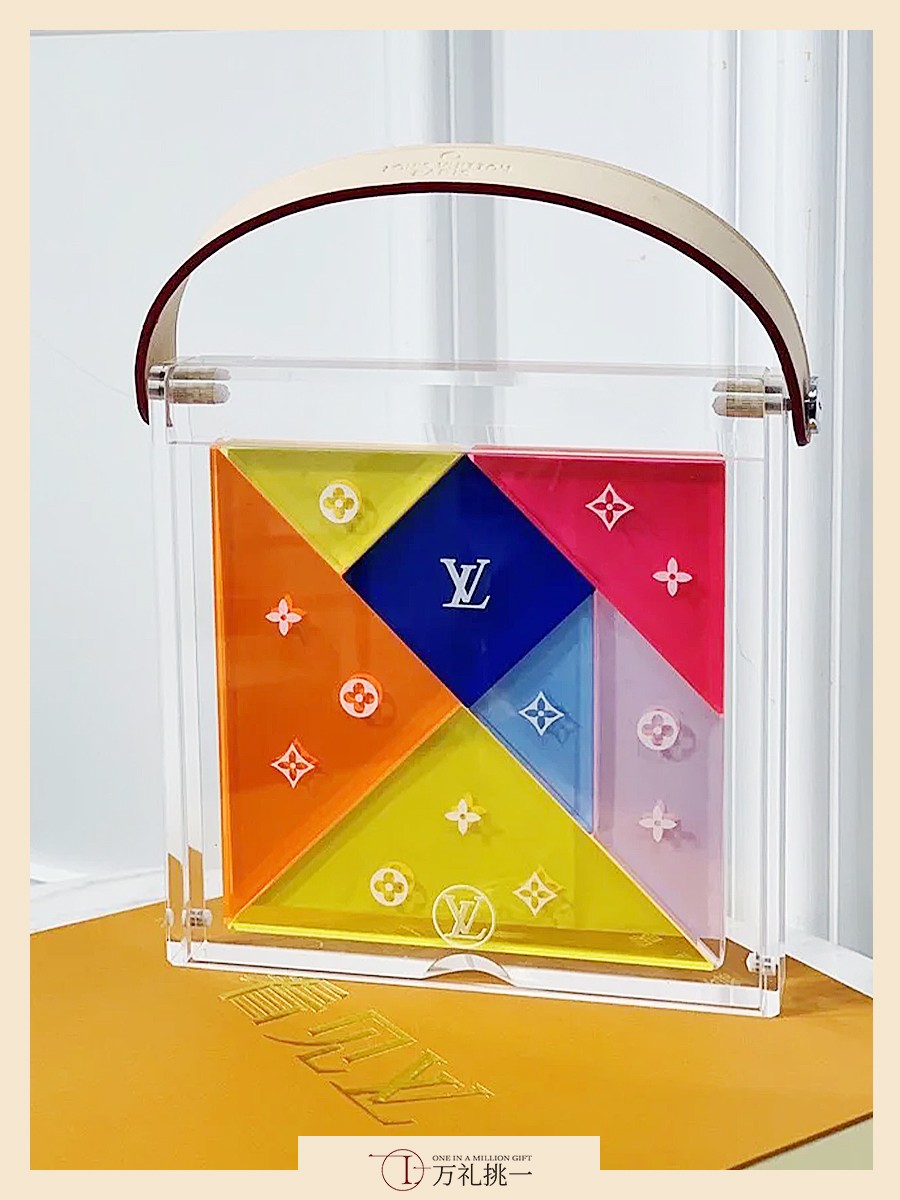  Custom LV Tangram Toy Supplier Delivers 200pcs for Singapore Corporate Event